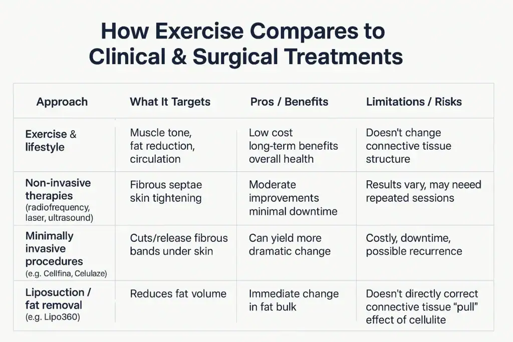 Sculpting Your Bum: Can Toning Exercises Really Reduce Cellulite? 2 How exercise compares to treatments from Lipo 360 Oxfordshire
